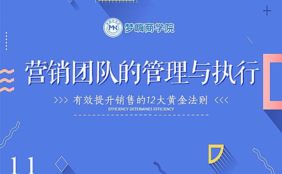 提升销售-11营销团队的管理与执行
